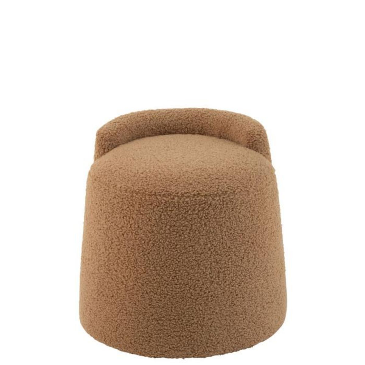 Paris Prix Pouf Design Bouclette  Teddy  40cm Camel