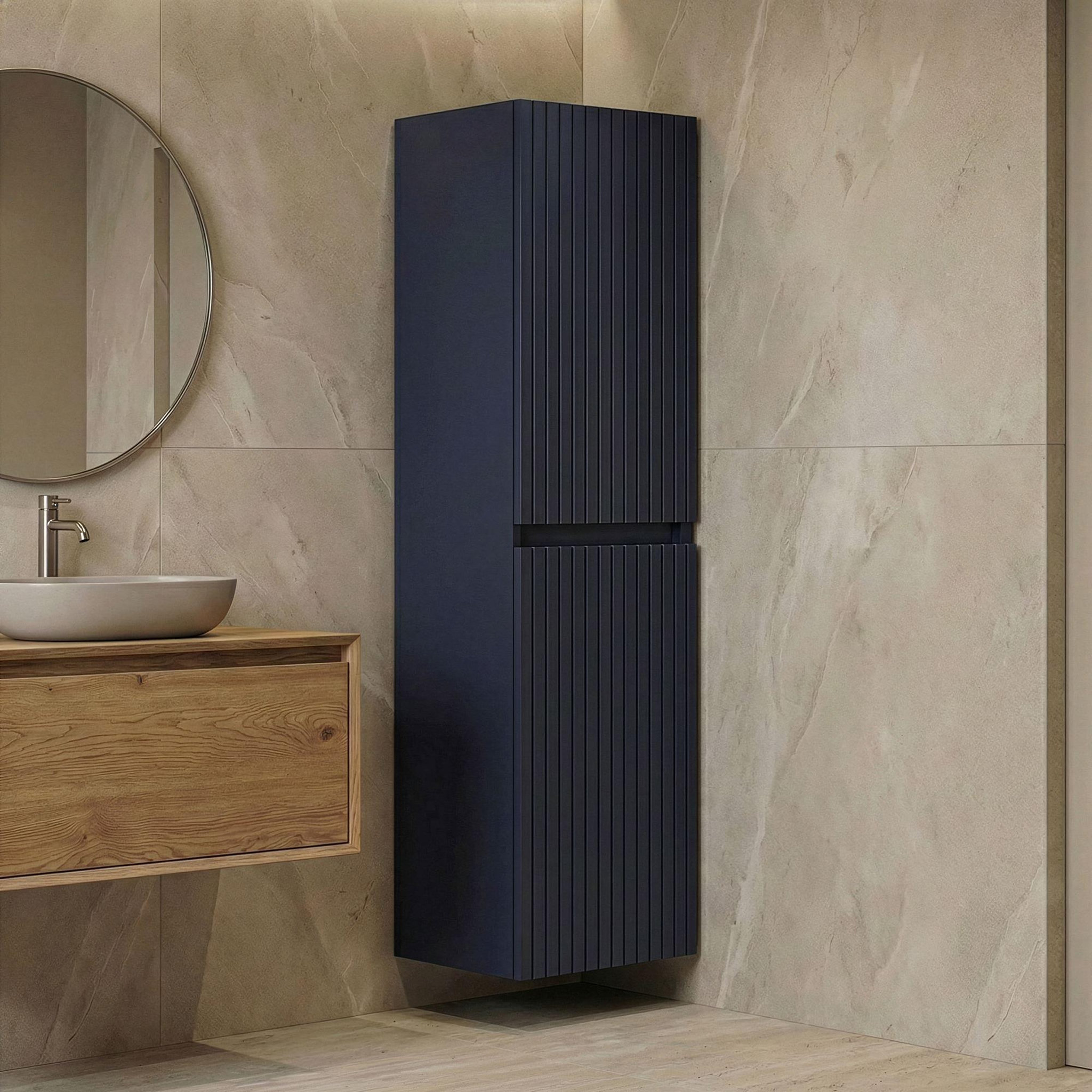 Voir la diapositive 2 : Habitat et Jardin Armoire de Salle de Bain  Tivoli 40  -  cm - Matte Navy Blue