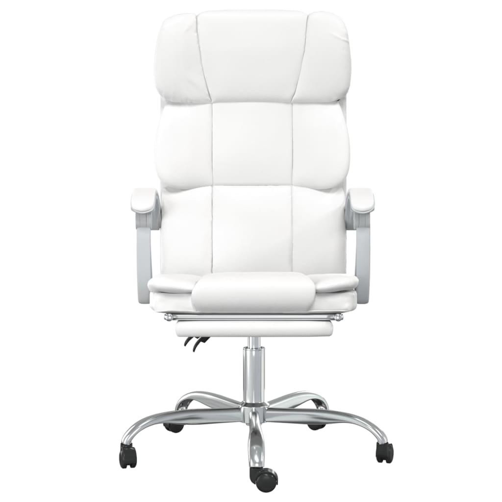 Voir la diapositive 3 : VIDAXL Fauteuil inclinable de bureau Blanc Similicuir