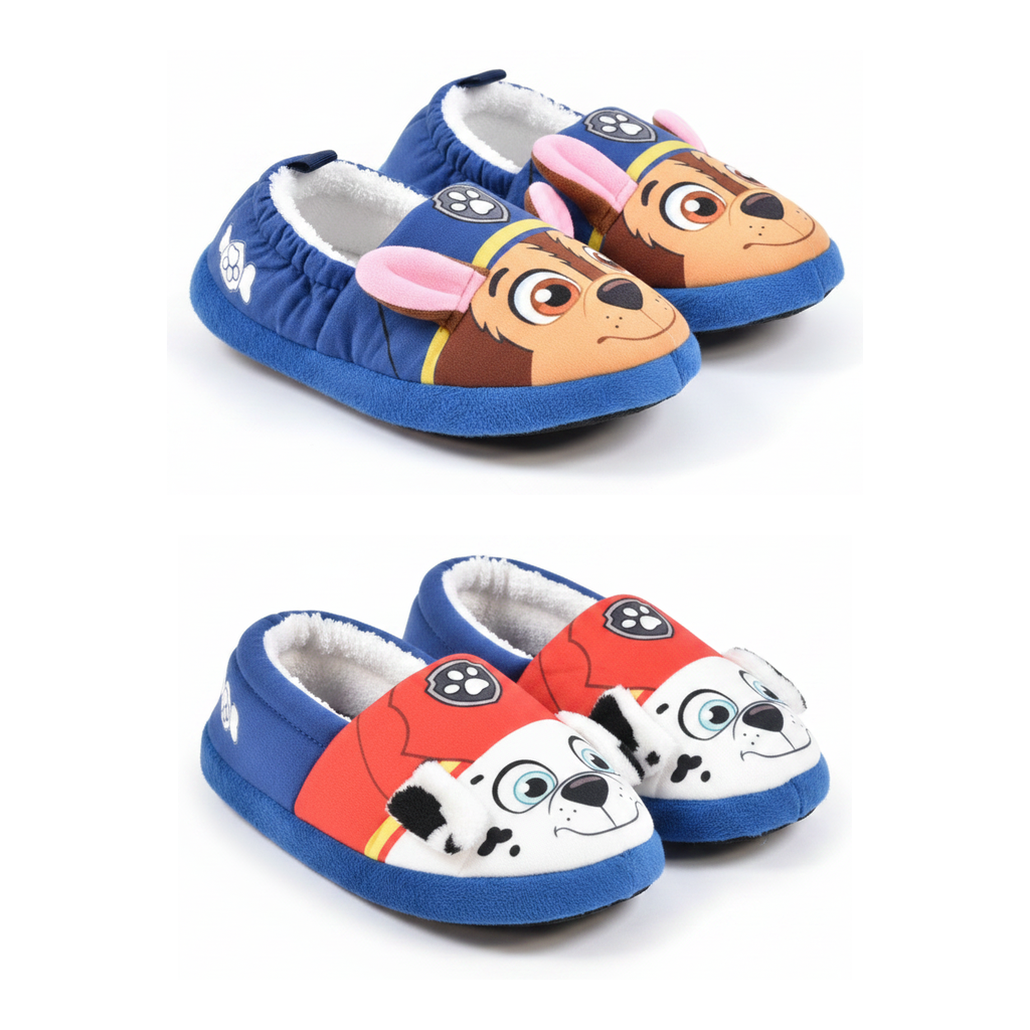 Pat Patrouille Ozabi pack 2 paires chaussons enfant pat patrouille antidérapants. Coloris disponibles : Rose, Bleu