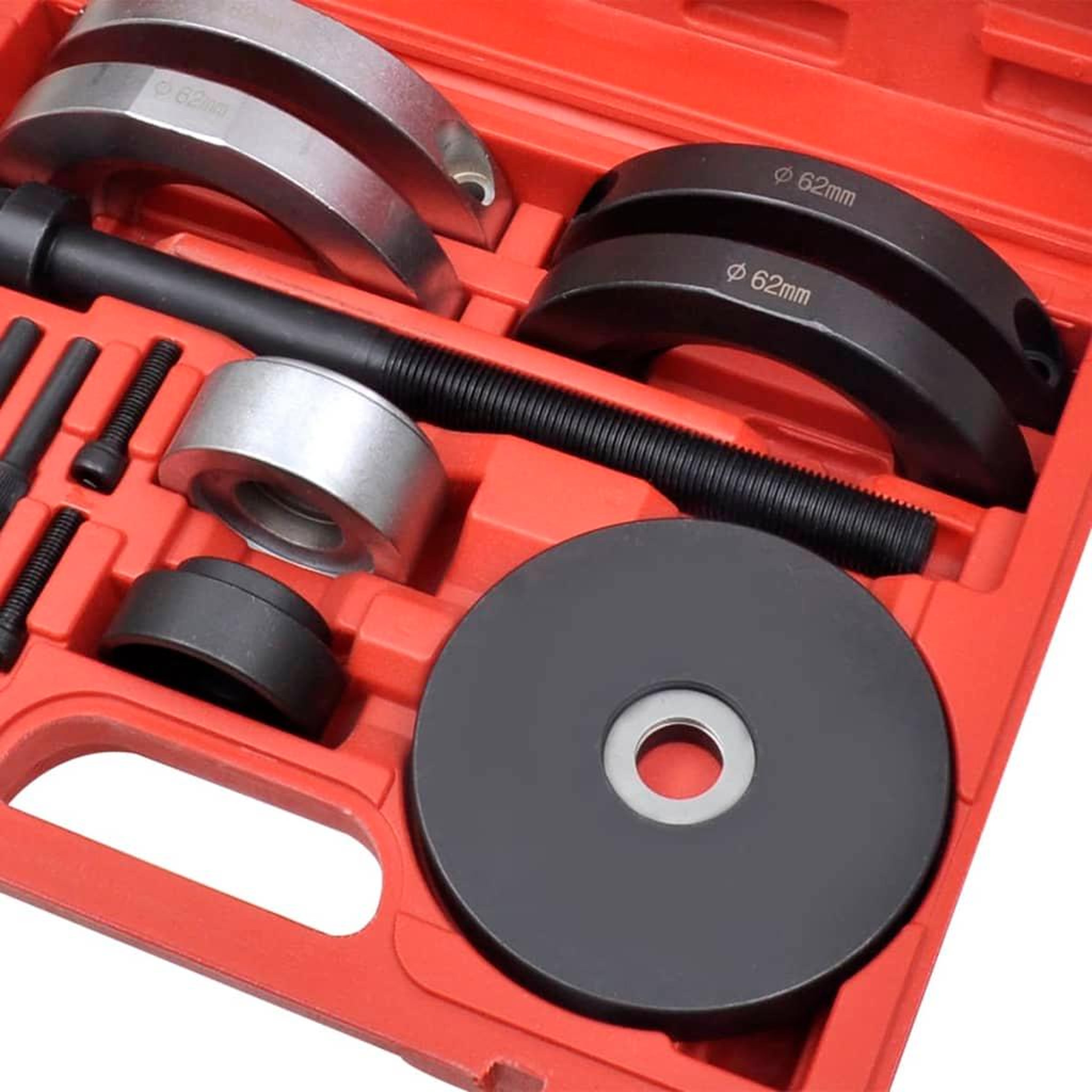 Voir la diapositive 3 : VIDAXL Kit d'outils de roulement de moyeu de roue 16 pcs 62 mm VAG