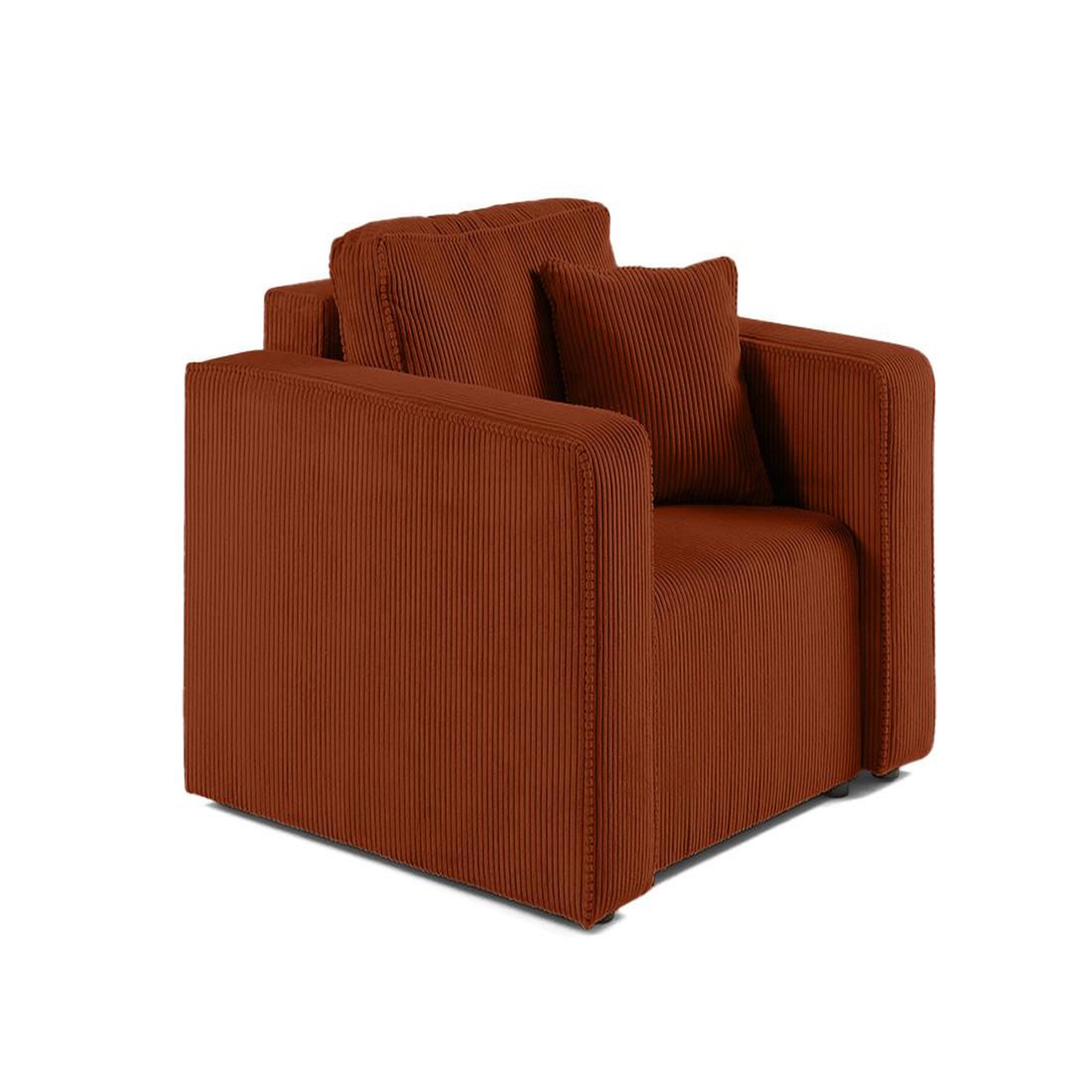 Voir la diapositive 1 : BEST MOBILIER Topaze - fauteuil - en velours côtelé