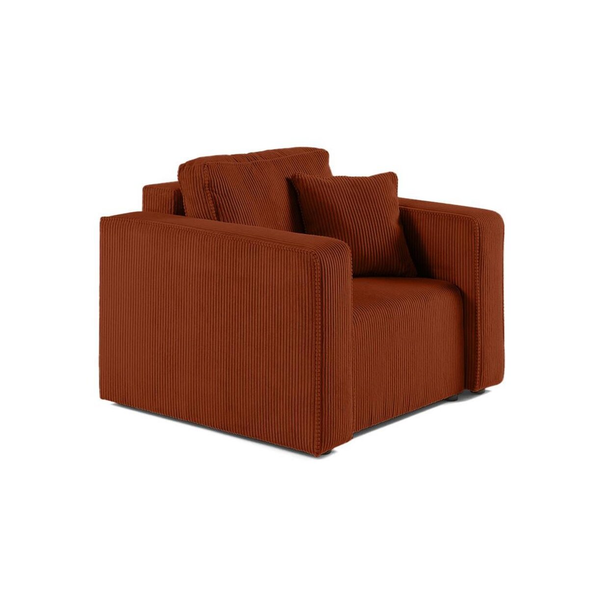 BEST MOBILIER Topaze - fauteuil - en velours côtelé