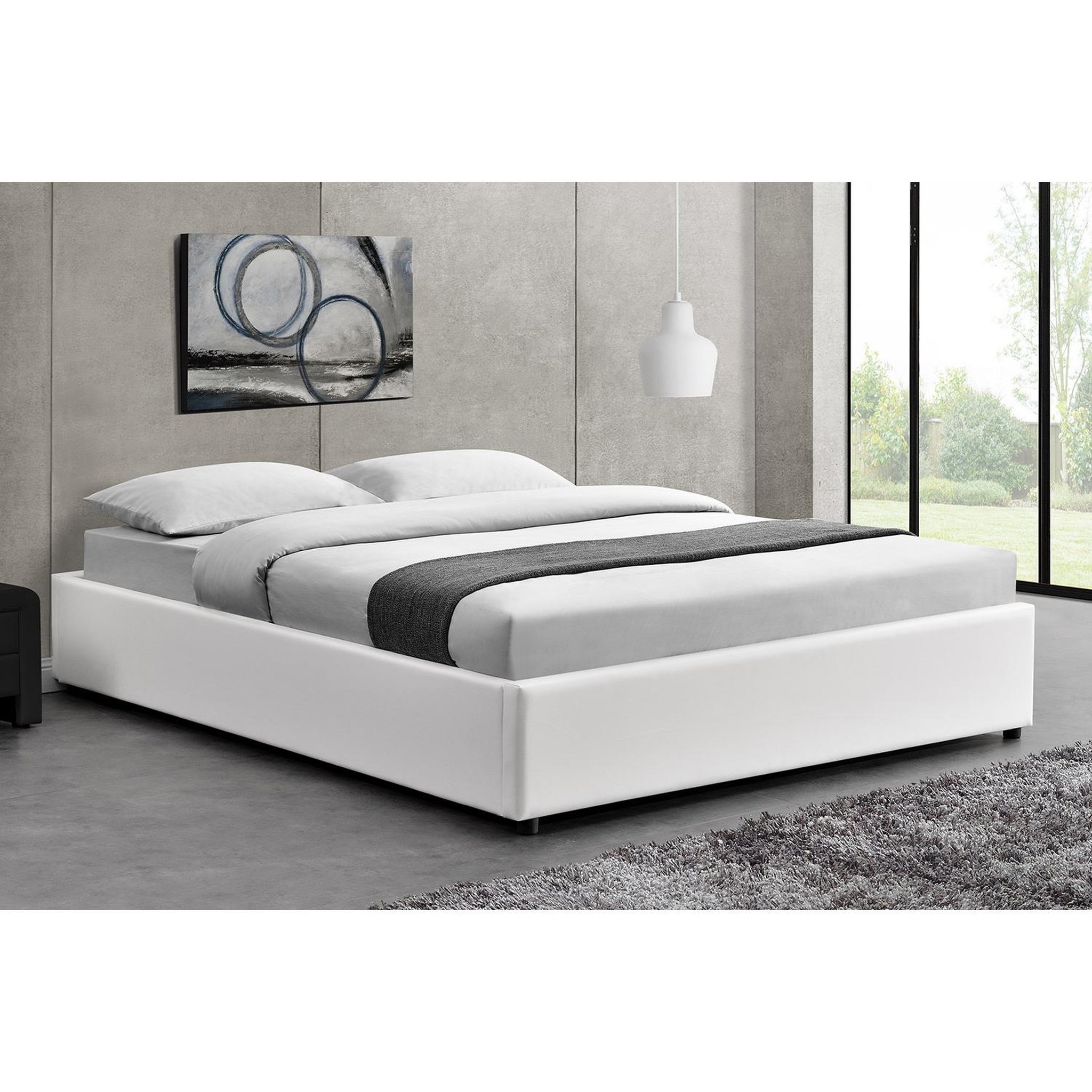 Voir la diapositive 5 : CONCEPT USINE Lit coffre 140 x 190 cm blanc kennington