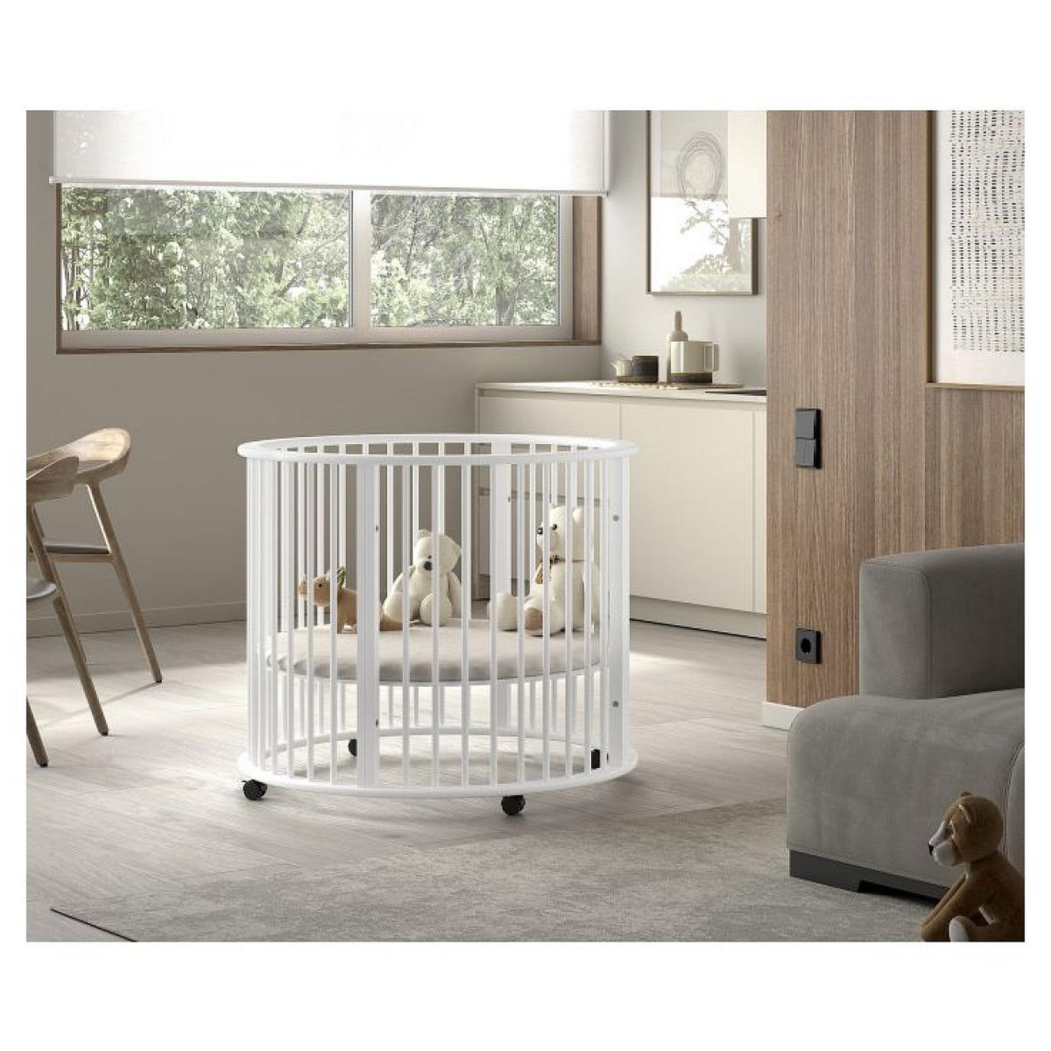 Voir la diapositive 2 : Vipack Parc bébé 90cm bois blanc