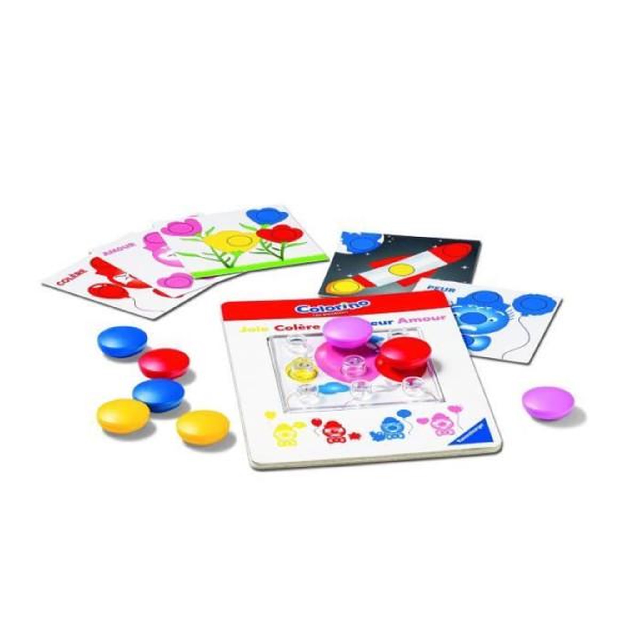 Voir la diapositive 3 : RAVENSBURGER Colorino Les émotions - Jeu éducatif - Apprentissage des couleurs - Activités créatives enfant - Ravensburger - Des 2 ans