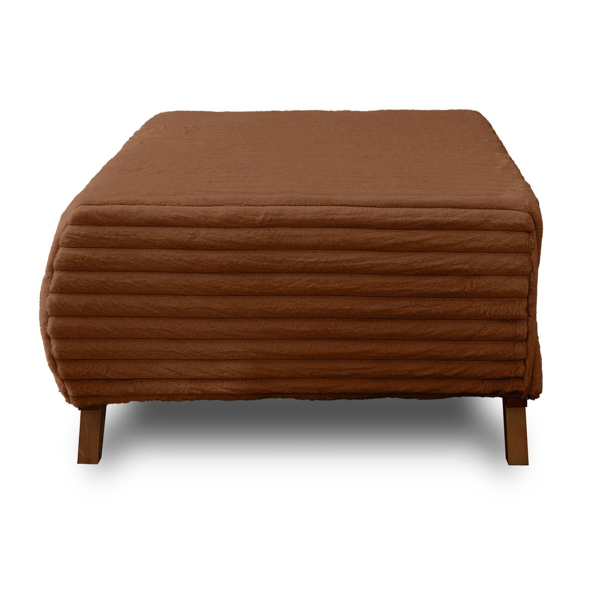 BEST MOBILIER Cristal - pouf modulable - 95 cm - en fausse fourrure côtelée