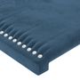 Voir la diapositive 5 : VIDAXL Tete de lit a LED Bleu fonce 203x16x118/128 cm Velours