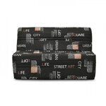 MARKET24 Banquette BZ - Tissu Noir - L143 x P97 x H89 cm - Joe