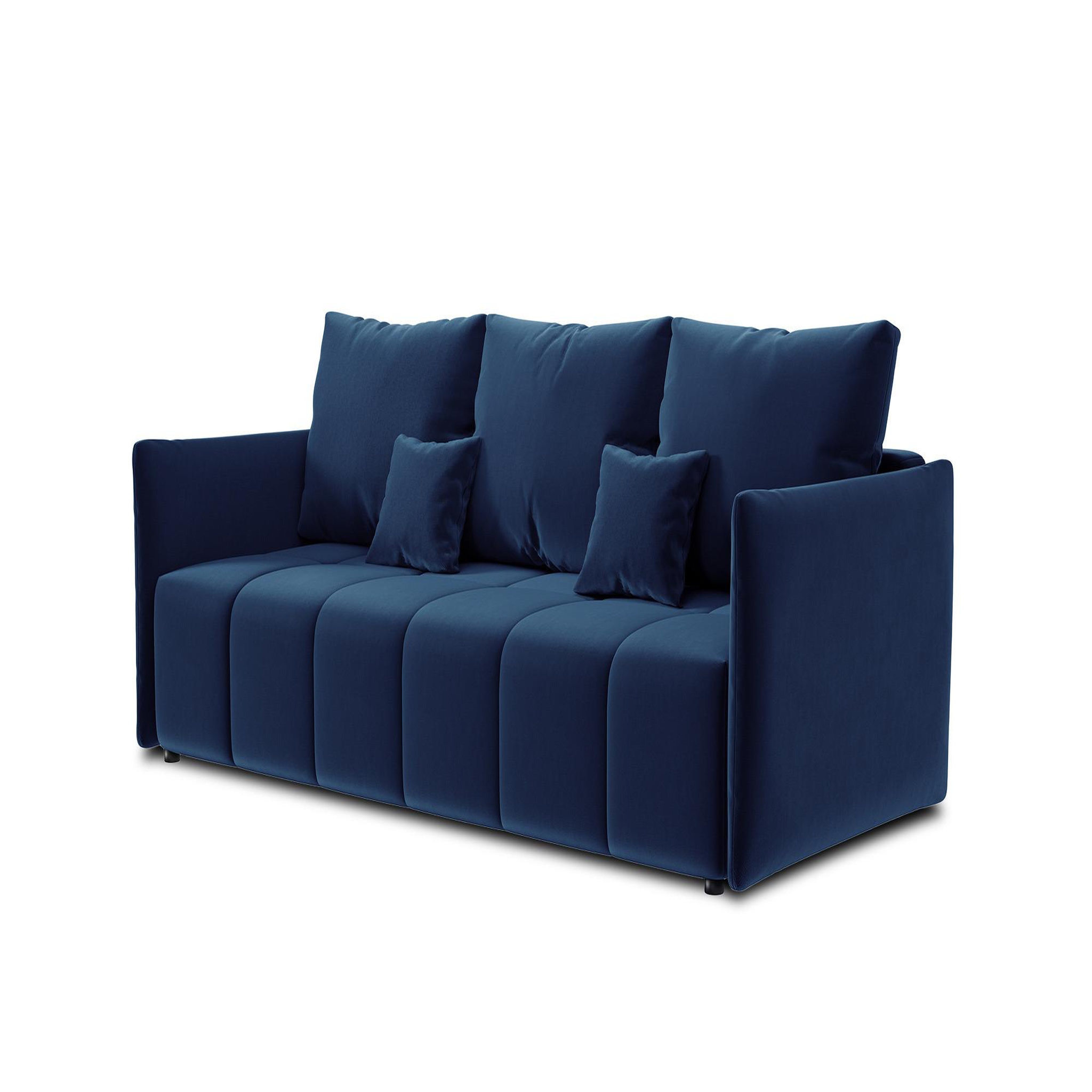 Voir la diapositive 4 : BEST MOBILIER Petra - canapé 3 places convertible avec coffre - en velours