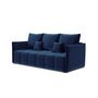 Voir la diapositive 4 : BEST MOBILIER Petra - canapé 3 places convertible avec coffre - en velours