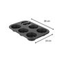 Voir la diapositive 3 : ZENKER Moule à muffins 6 empreintes 28 x 19 cm Zenker Black Metallic