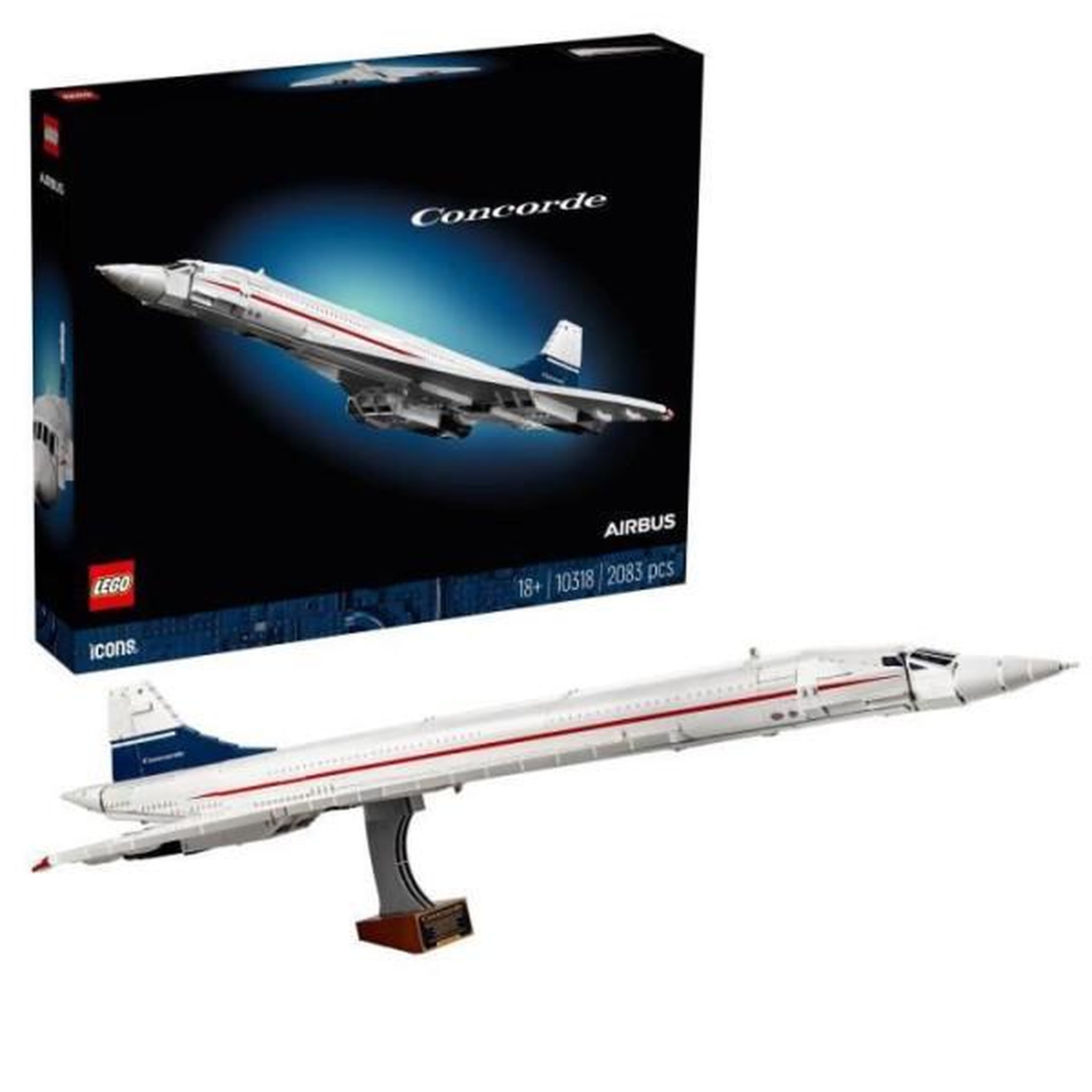 Voir la diapositive 1 : LEGO LEGO Icons Le Concorde, Maquette d'Avion a Construire pour les Adultes, Set de Véhicule d'Avion avec Détails Authentiques et 3