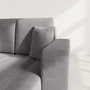 Voir la diapositive 5 : BEST MOBILIER Nicole - canapé d'angle réversible 4 places convertible avec coffre en tissu