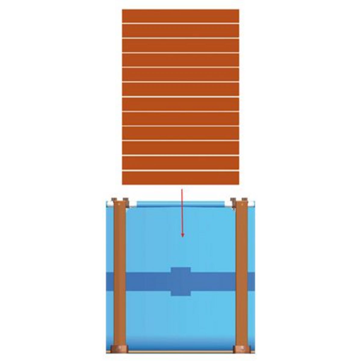 INTEX Kit piscine tubulaire SEQUOIA décor bois