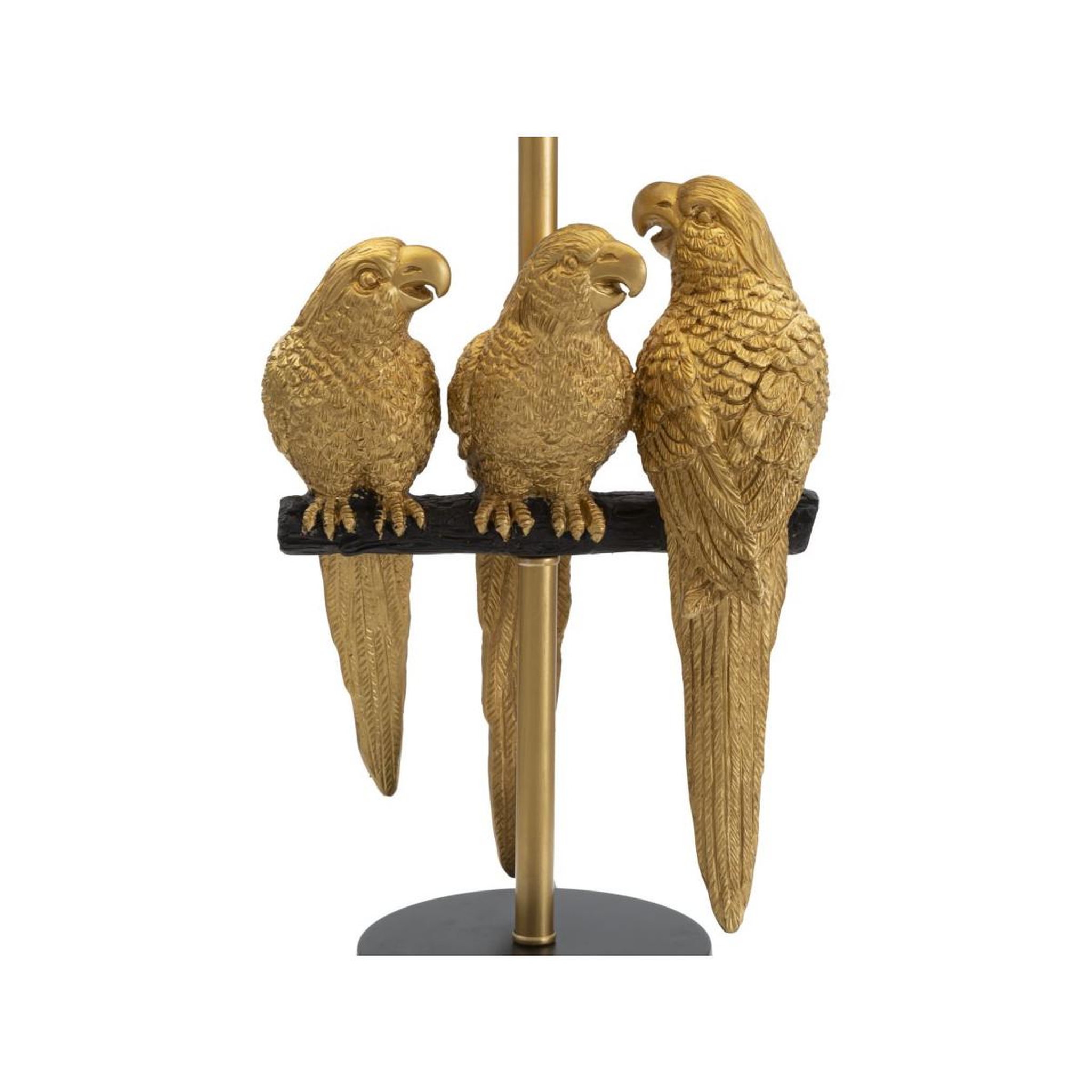 Voir la diapositive 2 : Paris Prix Lampe à poser design  perroquets  62cm or & noir