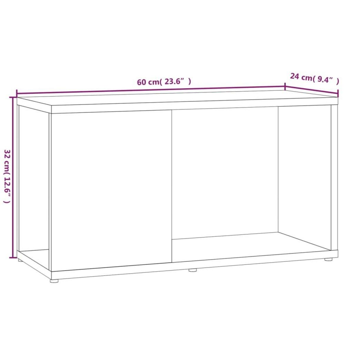 VIDAXL Meuble TV Sonoma gris 60x24x32 cm Bois d'ingenierie