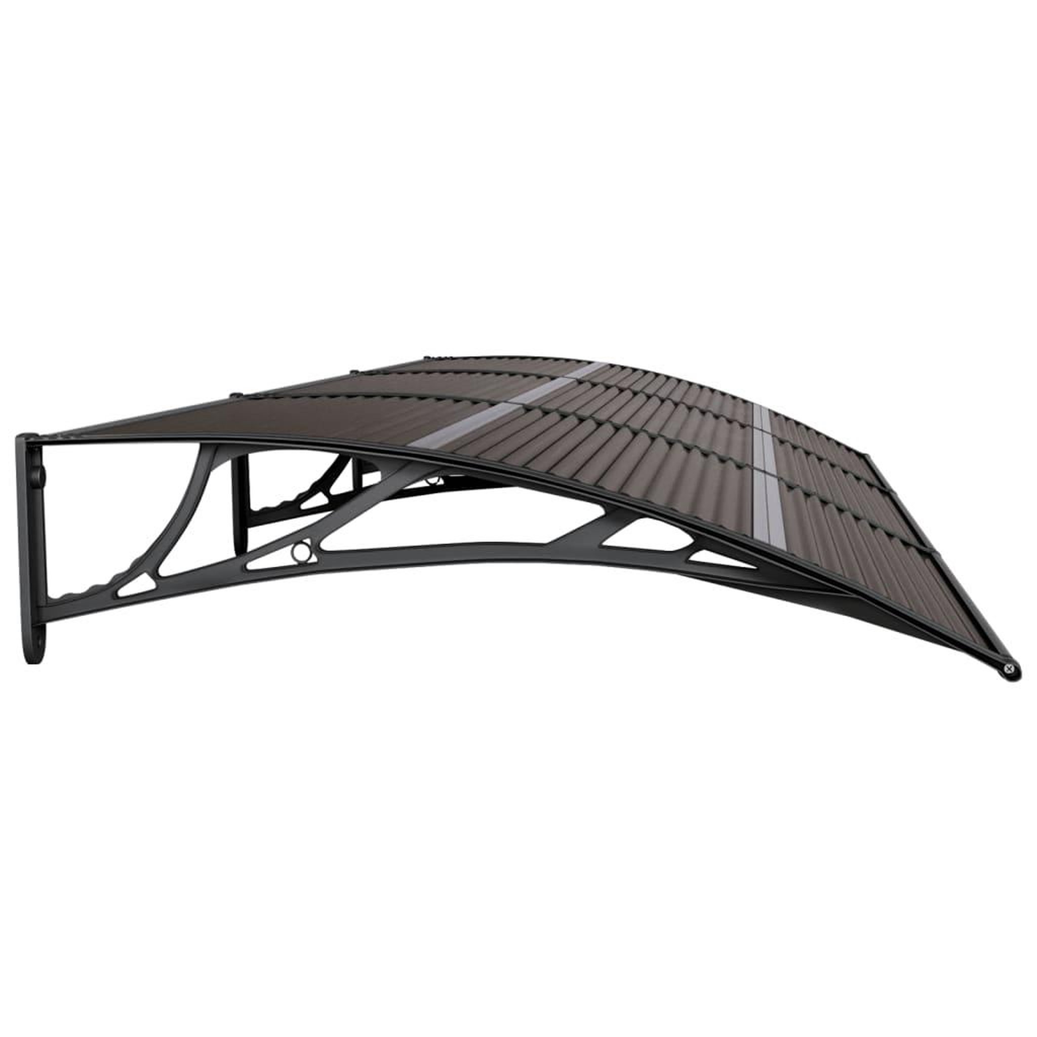 Voir la diapositive 4 : VIDAXL Auvent de porte Noir 300x100 cm Polycarbonate
