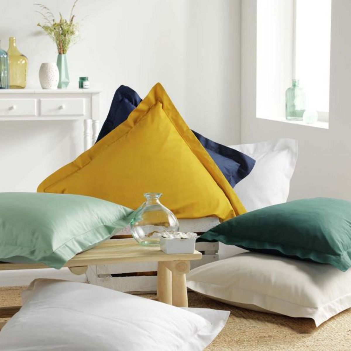 Paris Prix Taie de Traversin  Biolina  85x185cm Émeraude