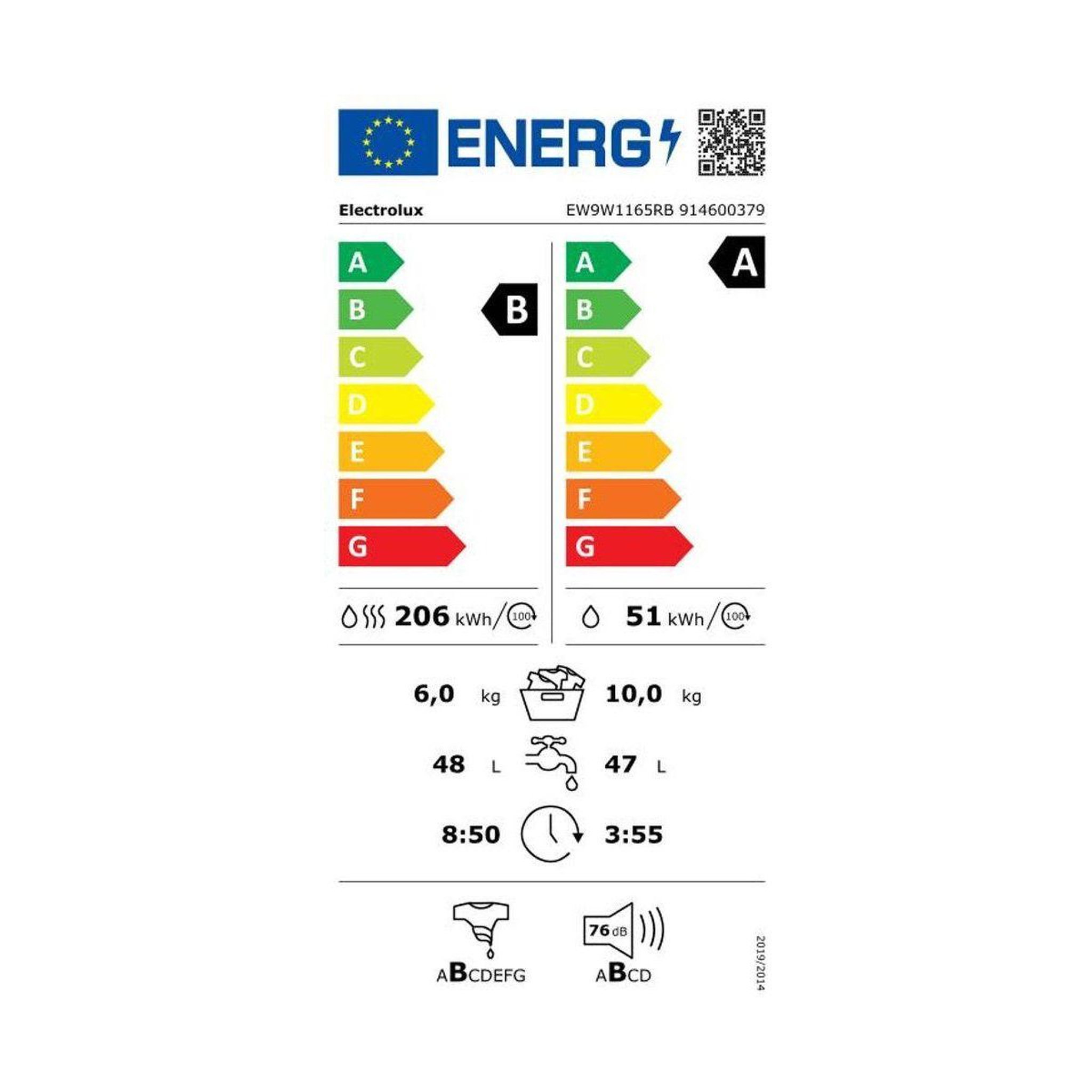 Voir la diapositive 6 : ELECTROLUX Lave linge séchant hublot ew9w1165rb