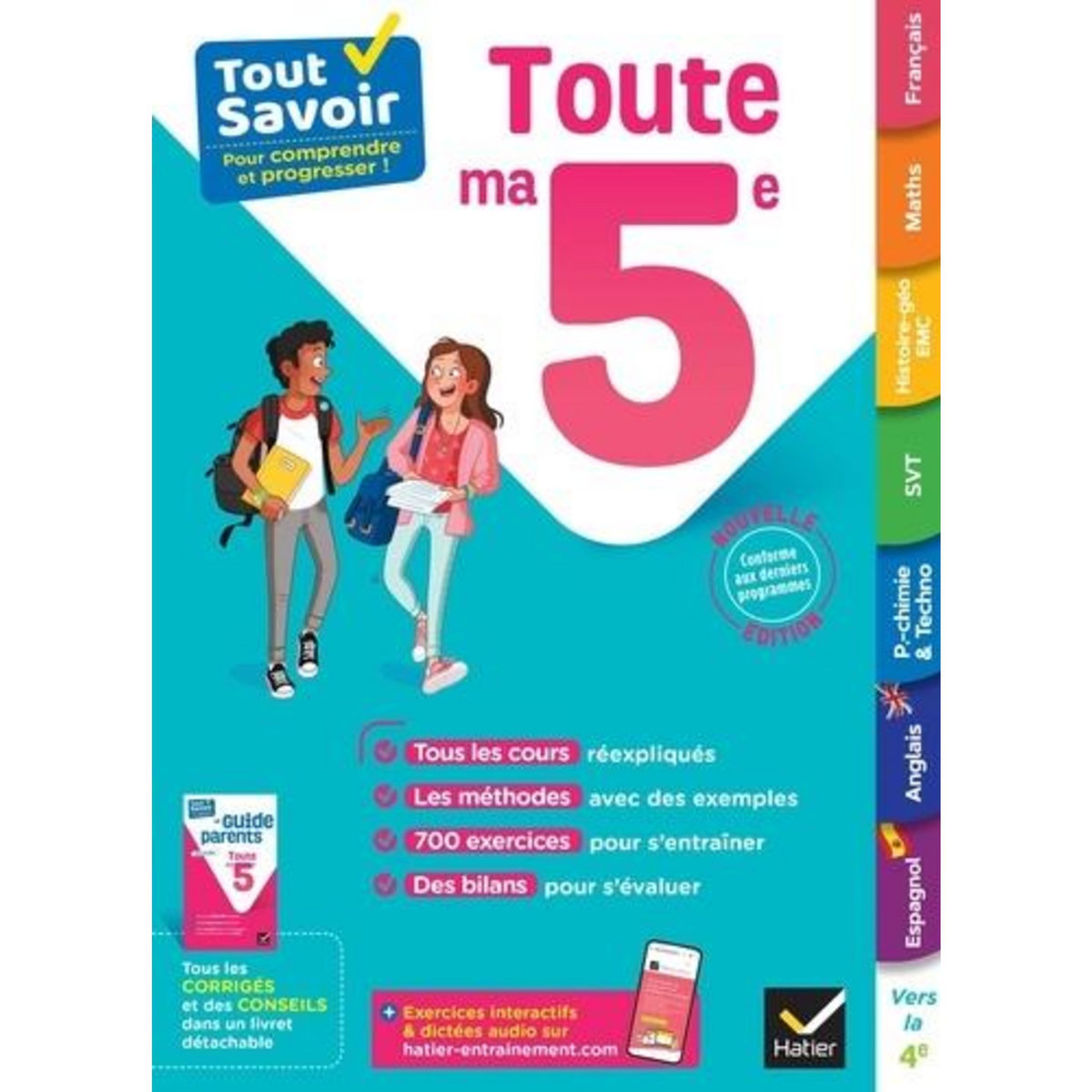TOUTE MA 5E. AVEC LE GUIDE PARENTS DETACHABLE, Bihouée Pascal