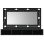 Voir la diapositive 6 : VIDAXL Armoire à miroir avec LED noir 90x31,5x62 cm