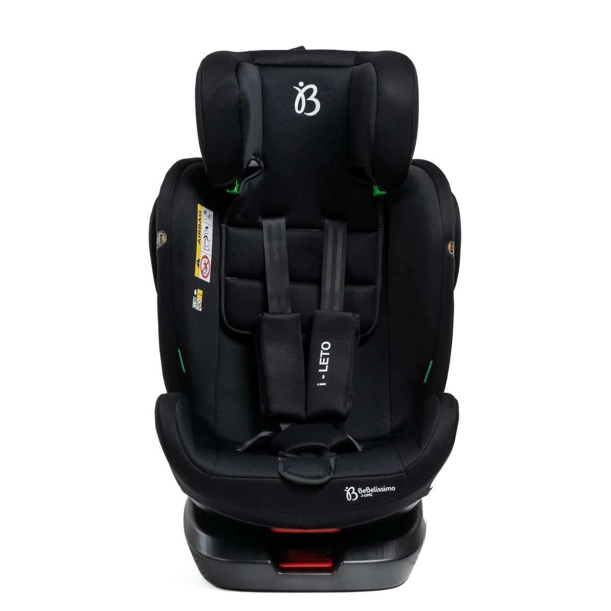 BEBELISSIMO BEBELISSIMO - Siège auto Isofix - pivotant 360 ° - groupe 0+/1/2/3 - (0-36kg) - i-Leto - noir - protections latérales