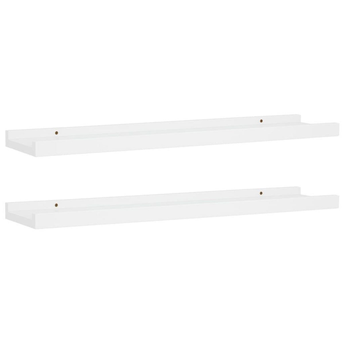 VIDAXL Etageres a rebord pour cadre photo 2 pcs Blanc 60x9x3 cm MDF