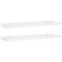 Voir la diapositive 2 : VIDAXL Etageres a rebord pour cadre photo 2 pcs Blanc 60x9x3 cm MDF