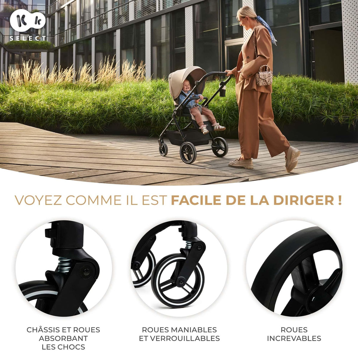 KINDERKRAFT Poussette avec nacelle et accessoires YOXI