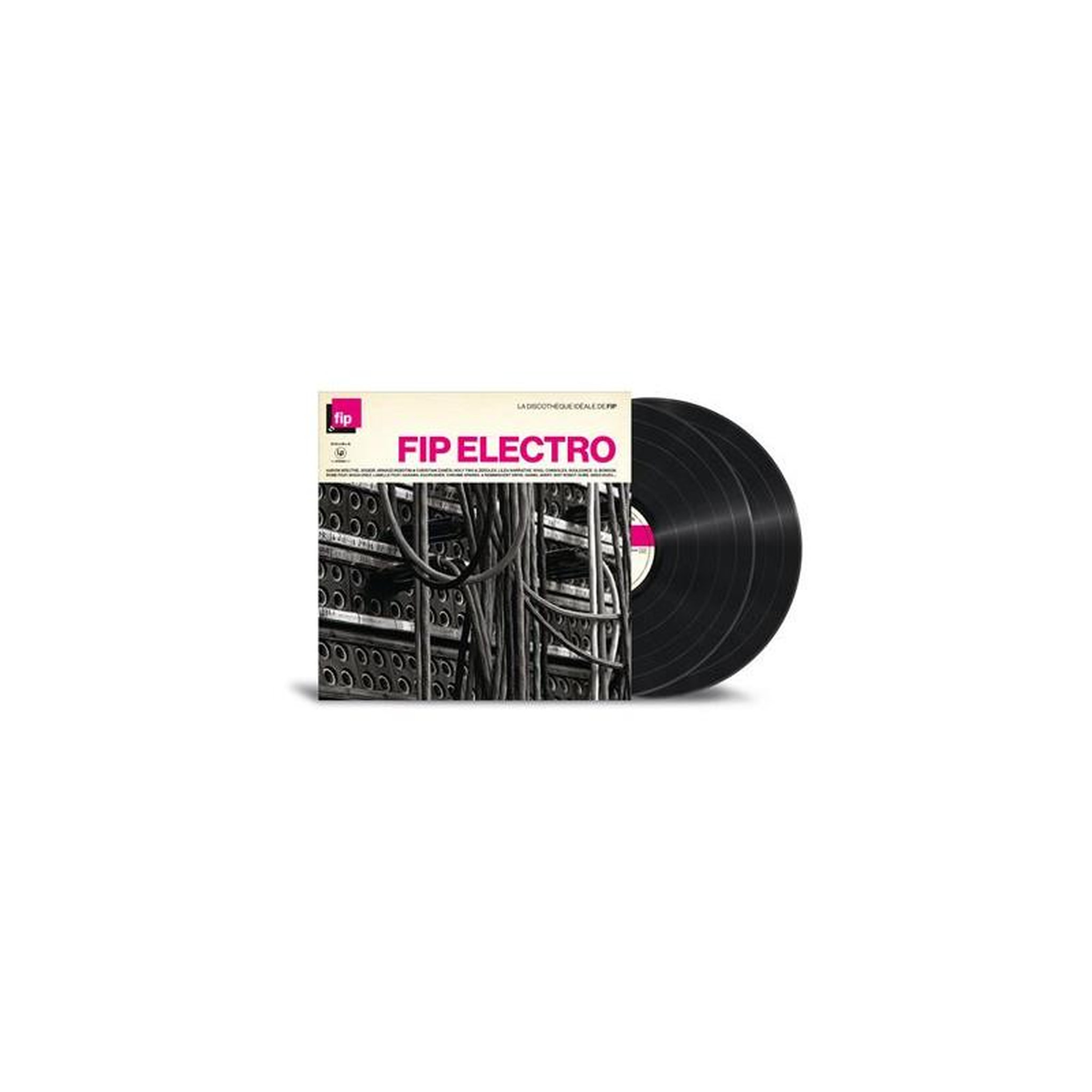 Compilation double vinyl 2xlp fip electro électro multi-artistes, techno/dance/international noir