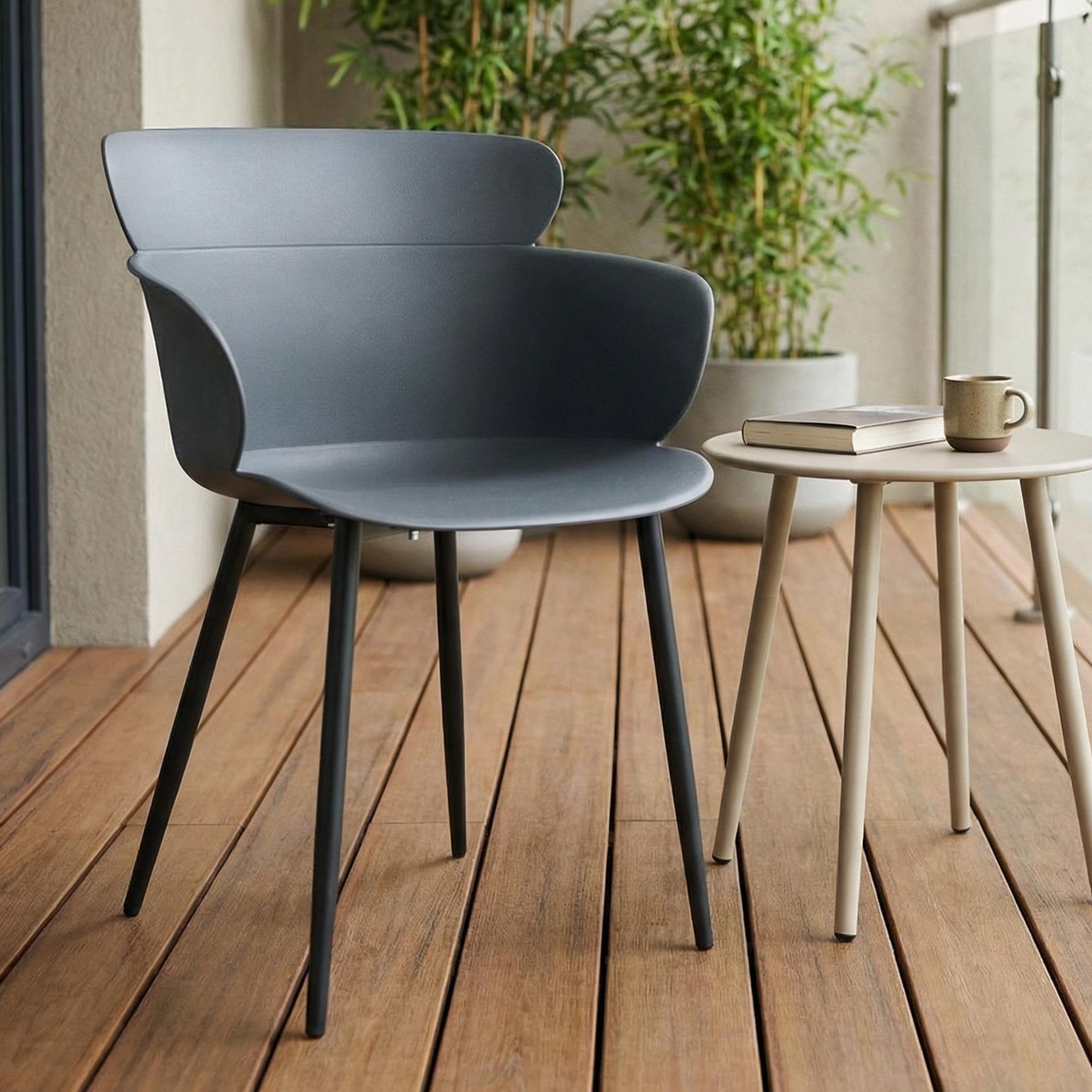 Voir la diapositive 2 : IDIMEX Lot de 4 chaises catch, en plastique