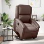 Voir la diapositive 1 : VIDAXL Fauteuil inclinable electrique marron similicuir