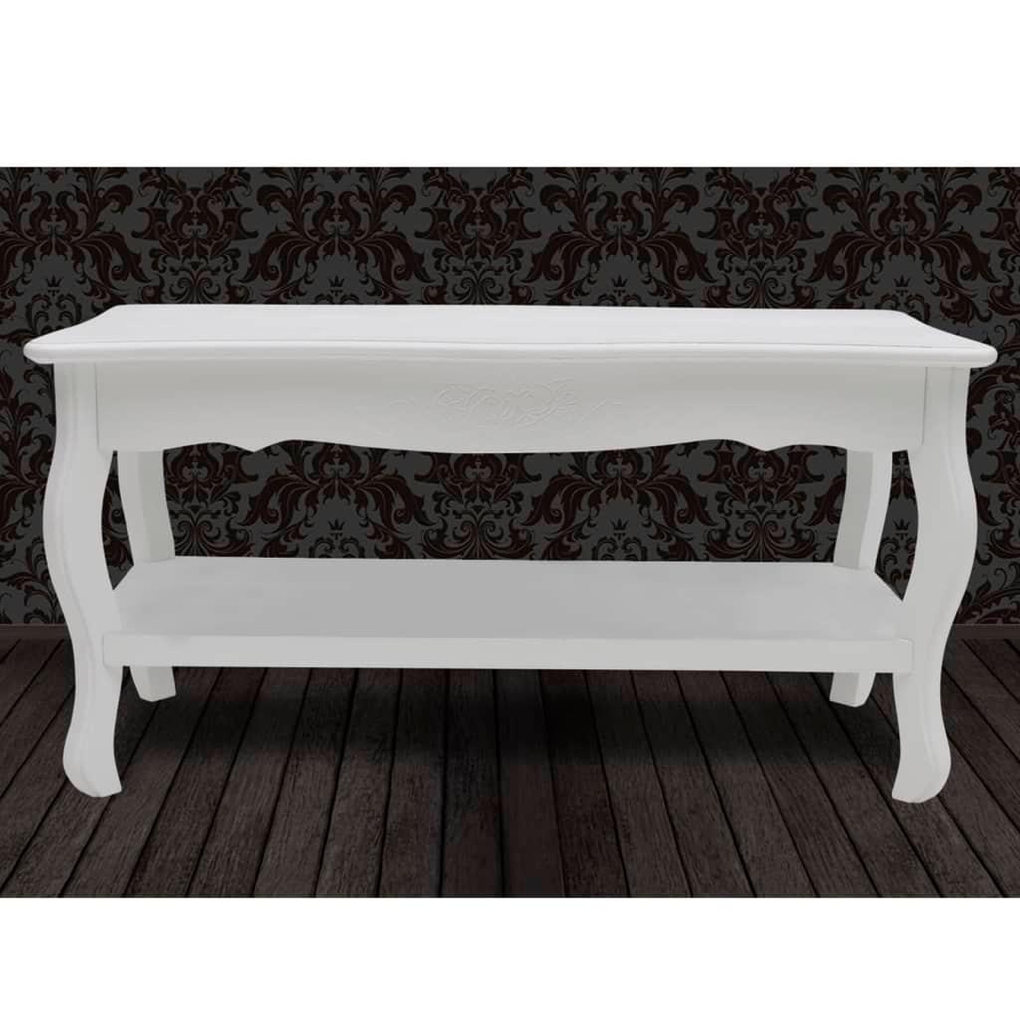 Voir la diapositive 4 : VIDAXL Table basse 2 couches mdf blanc