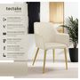 Voir la diapositive 2 : tectake Fauteuil en velours rembourré beige Lot de 2