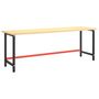 Voir la diapositive 2 : VIDAXL Cadre de banc de travail Noir et rouge mat 220x57x79 cm Metal