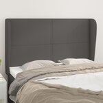 VIDAXL Tete de lit avec oreilles Gris 147x23x118/128 cm Similicuir
