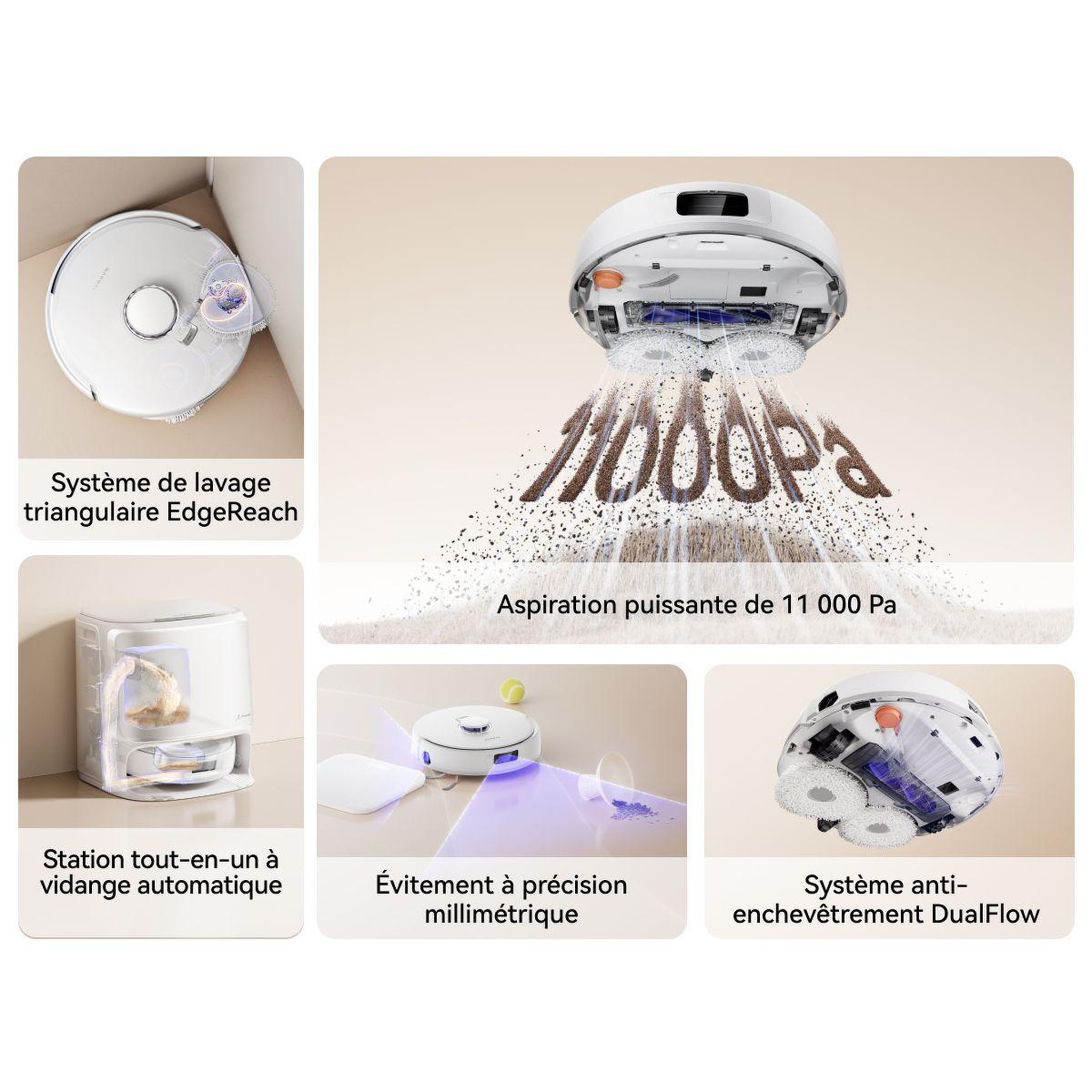 Voir la diapositive 4 : NARWAL Robot aspirateur laveur freo x10 pro