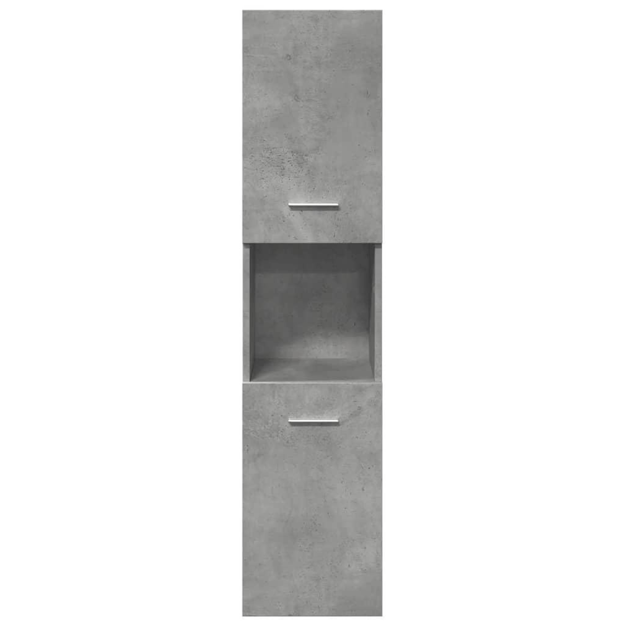 Voir la diapositive 4 : VIDAXL Armoire de salle de bain suspendue gris beton bois d'ingenierie