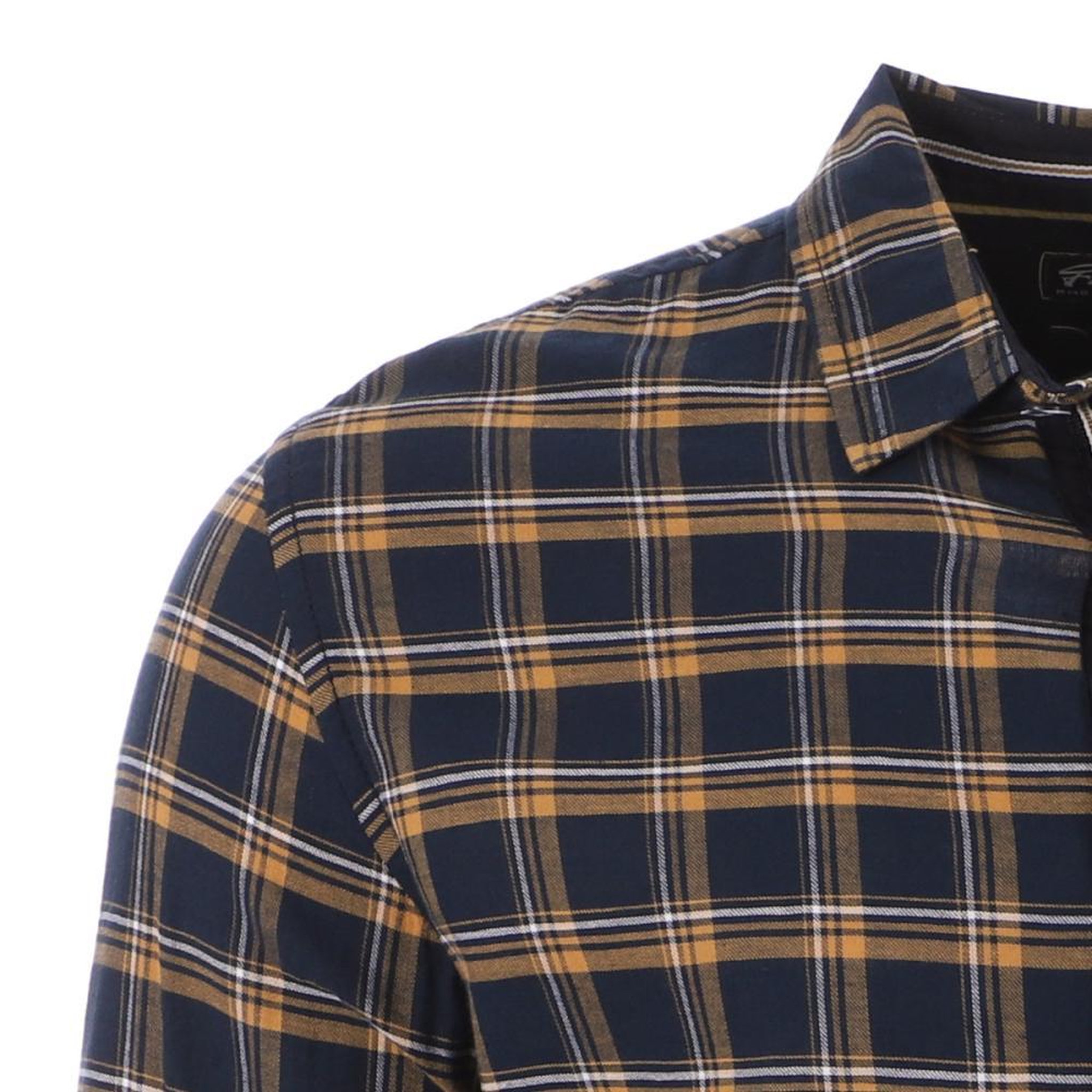 Voir la diapositive 5 : RMS 26 Chemise à Carreaux Marine/Jaune Homme RMS26