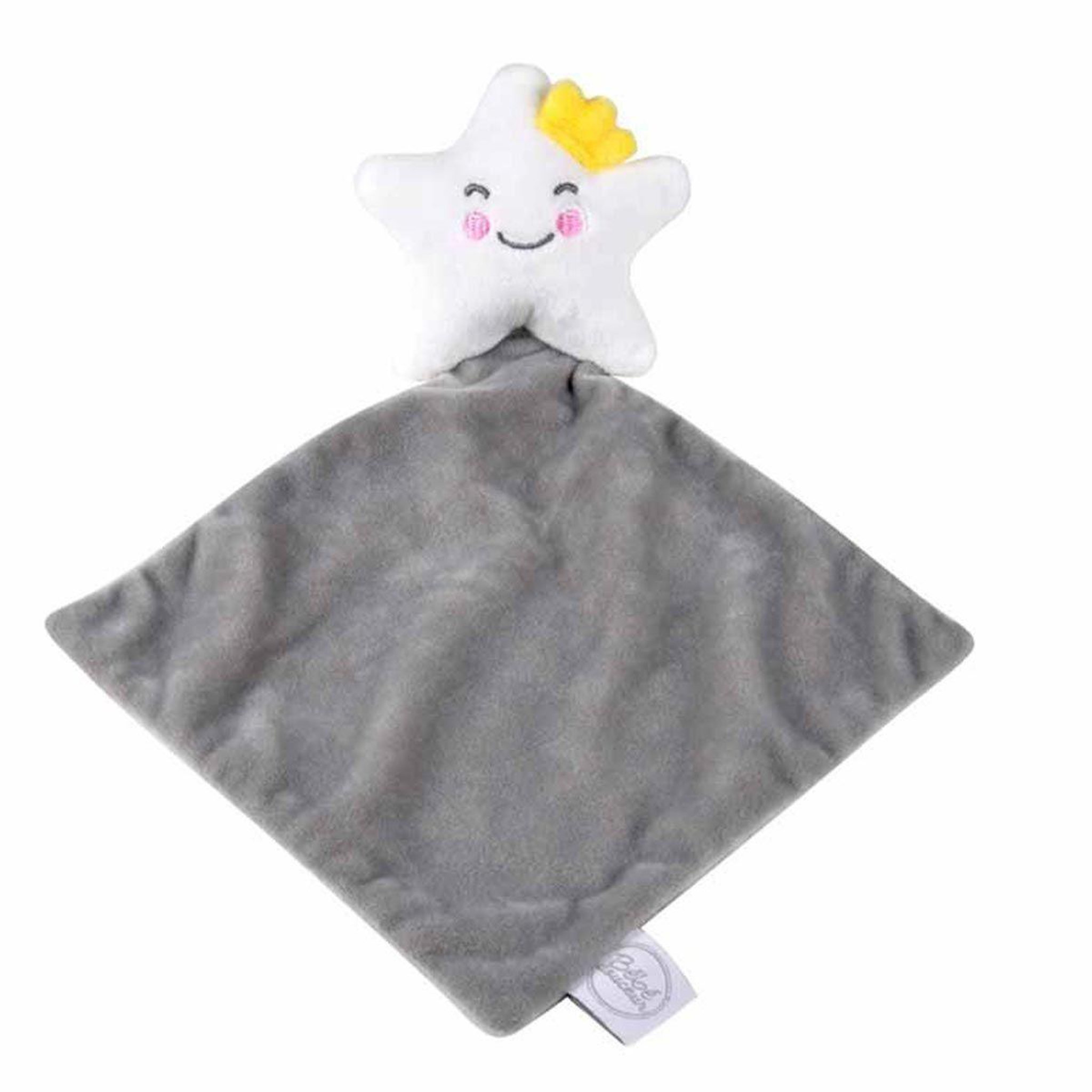 HOMEA Doudou avec mouchoir  étoile  18cm gris