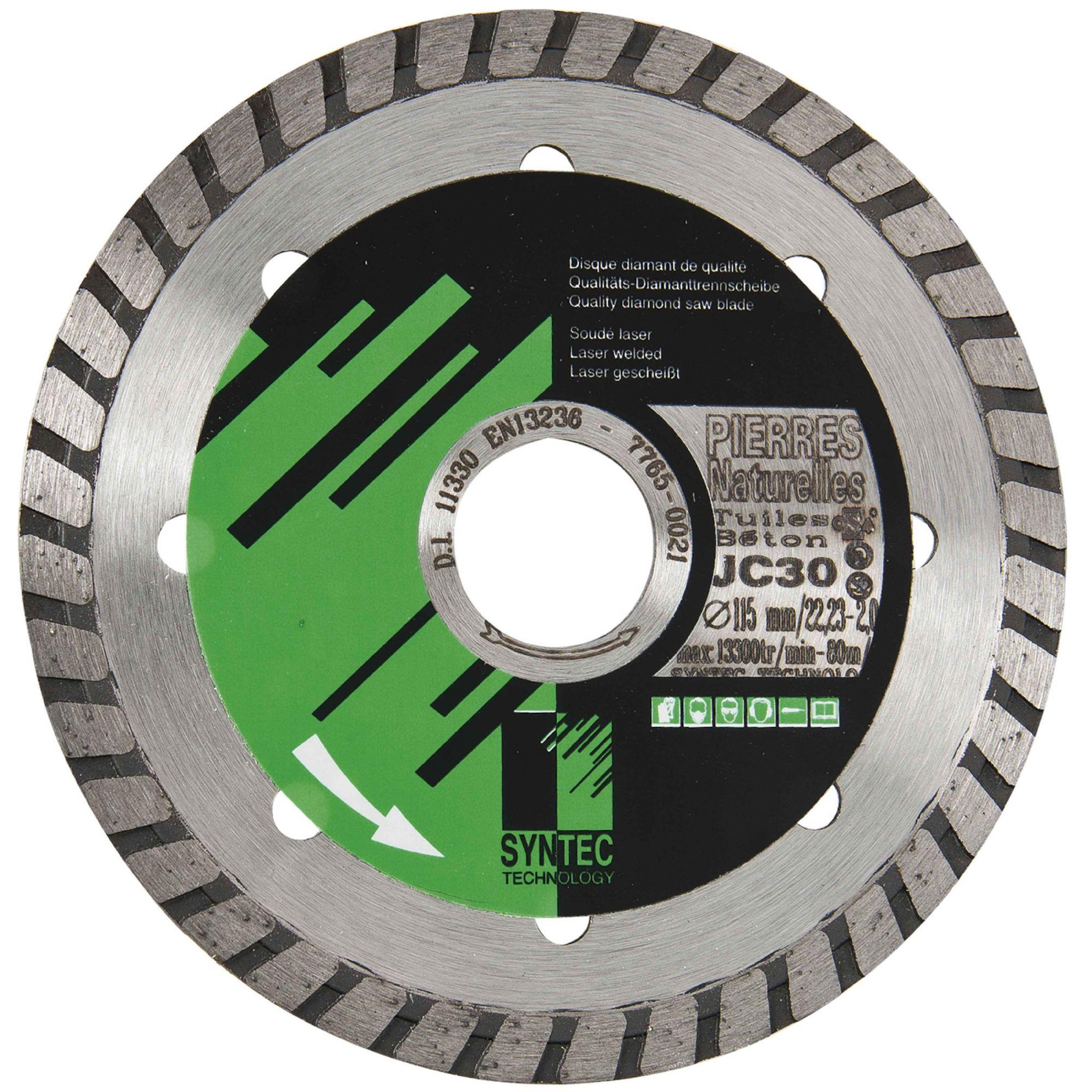 SYNTEC TECHNOLOGY Disque diamant turbo Ø 115 mm