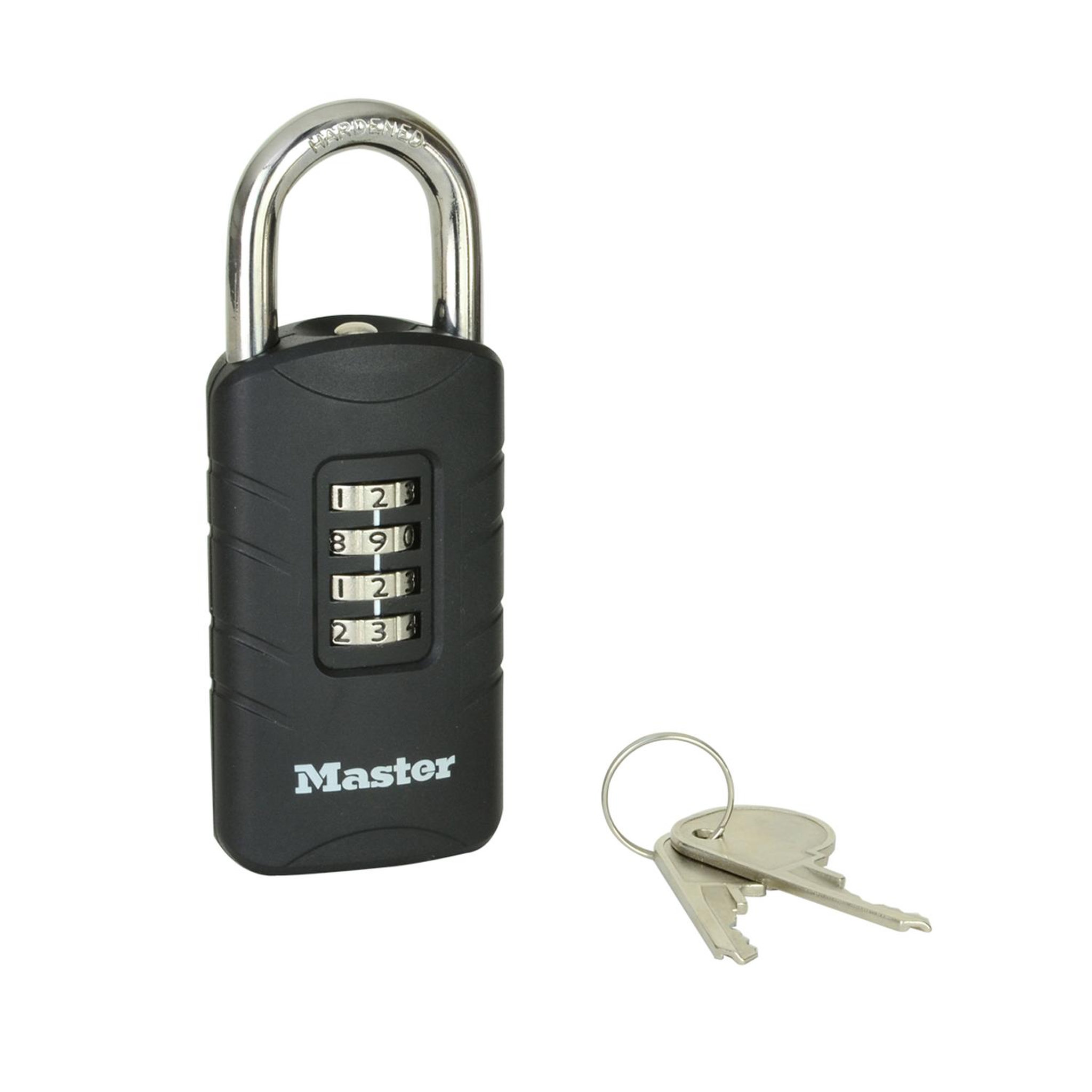 Master lock 656eurdblk cadenas à combinaison avec clé de secours pour un usage extérieur, 120 x 48 x 20 mm