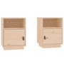 Voir la diapositive 2 : VIDAXL Tables de chevet 2 pcs 40x34x55 cm Bois de pin massif