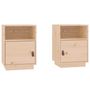 Voir la diapositive 2 : VIDAXL Tables de chevet 2 pcs 40x34x55 cm Bois de pin massif