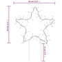 Voir la diapositive 6 : VIDAXL Decoration lumineuse etoile de Noël piquets 3 pcs 50 LED 29 cm