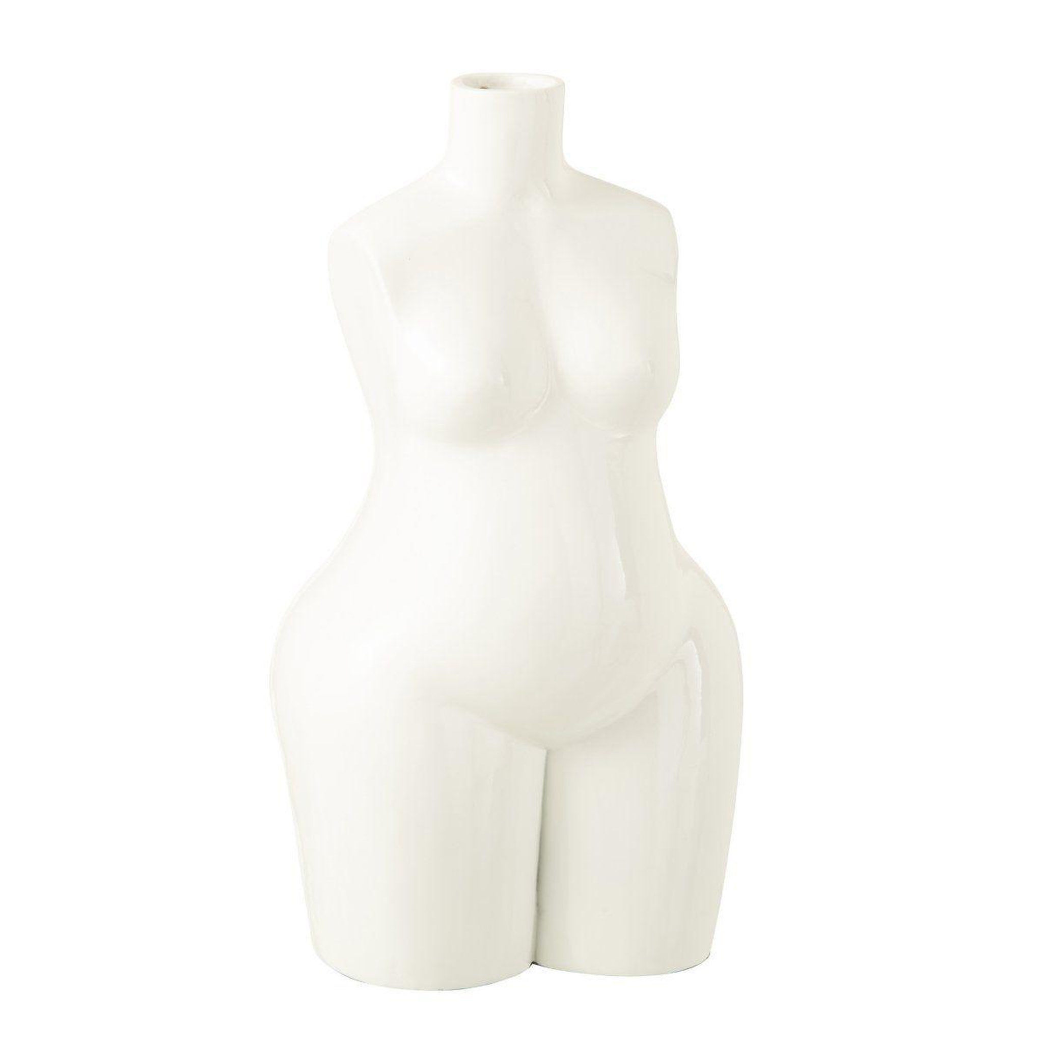 J-LINE Vase design corps  femme  47cm blanc