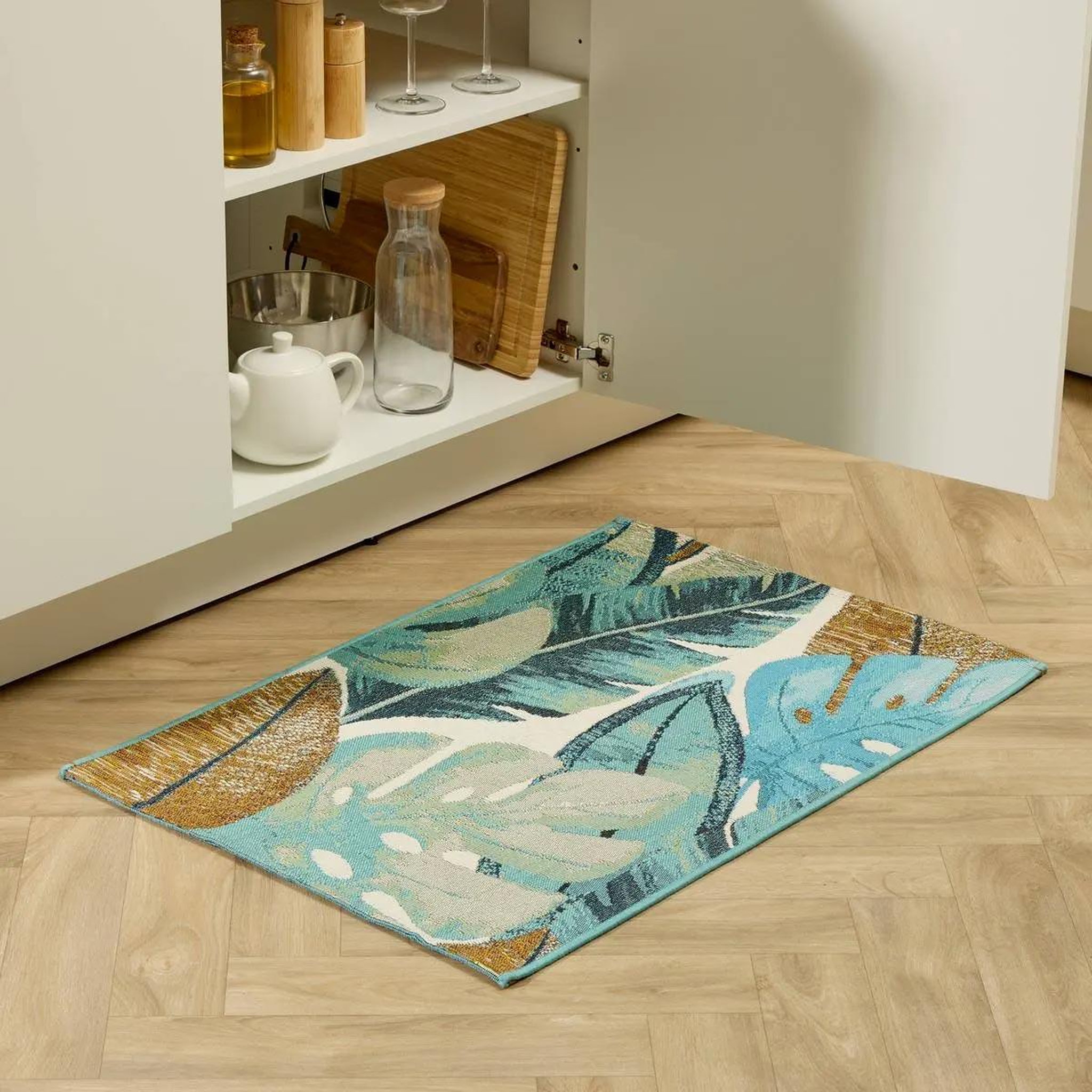 Voir la diapositive 4 : ATMOSPHERA Tapis de cuisine antidérapant  tropical  60x90cm multicolore