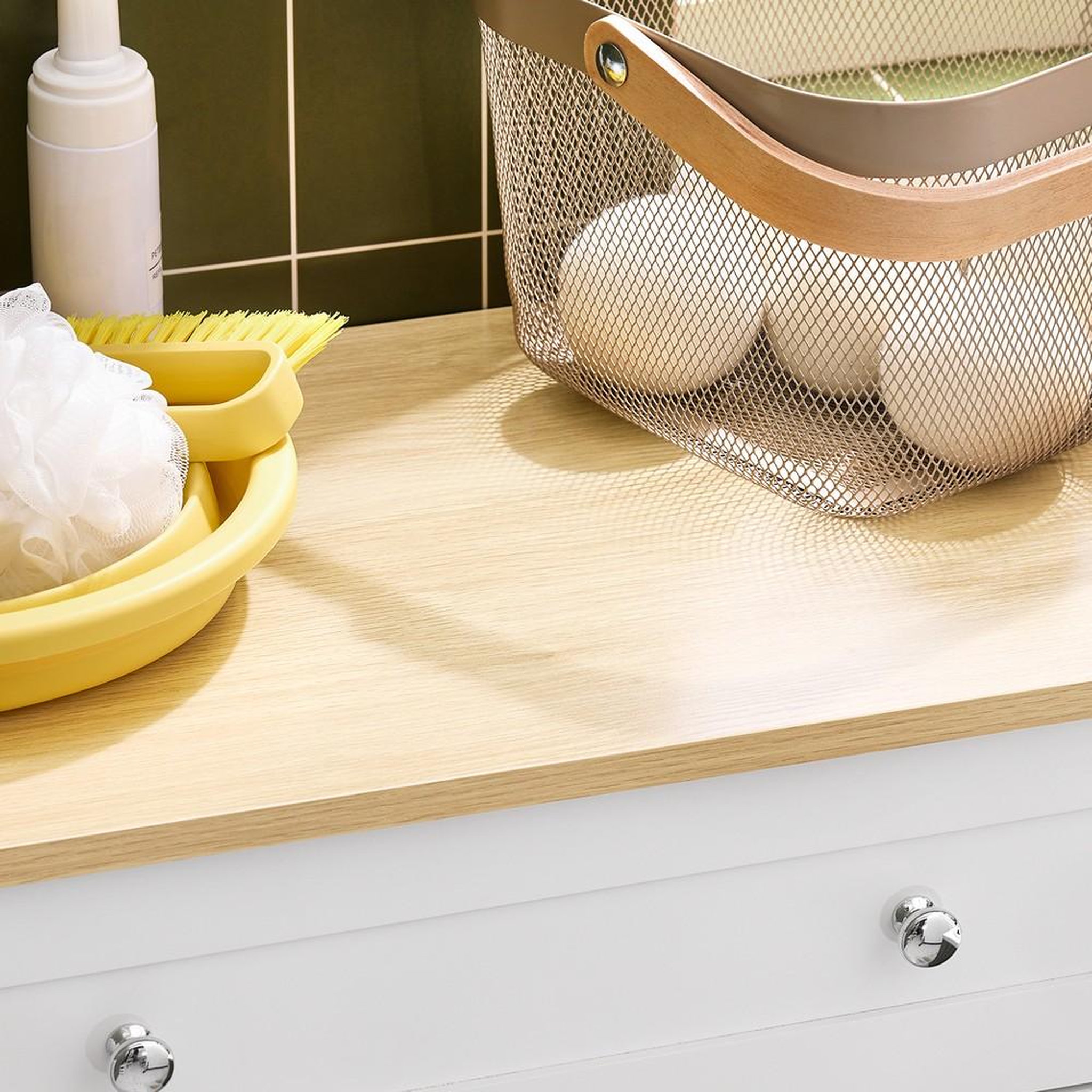 Voir la diapositive 4 : SOBUY SoBuy - Meuble de salle de bain bas avec un tiroir - Fonctionnel - FRG238