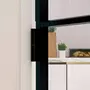 VIDAXL Porte d'interieur Noir 83x201,5 cm Trempe verre aluminium fin